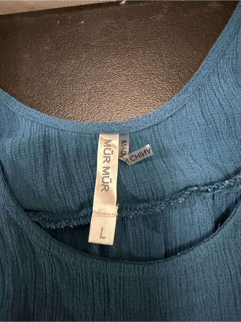 Cold-Shoulder Ruffle Tank Top in Denim Blue - Picture 3 of 6